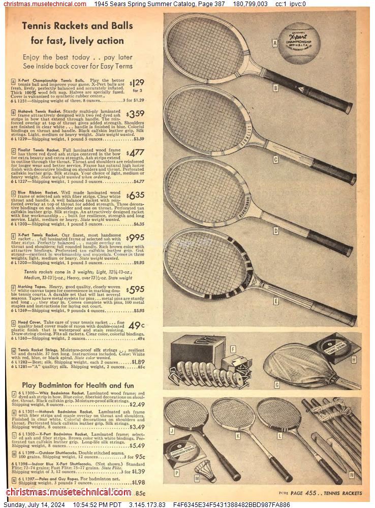 1945 Sears Spring Summer Catalog, Page 387