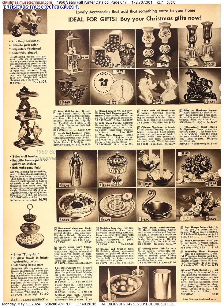 1950 Sears Fall Winter Catalog, Page 647