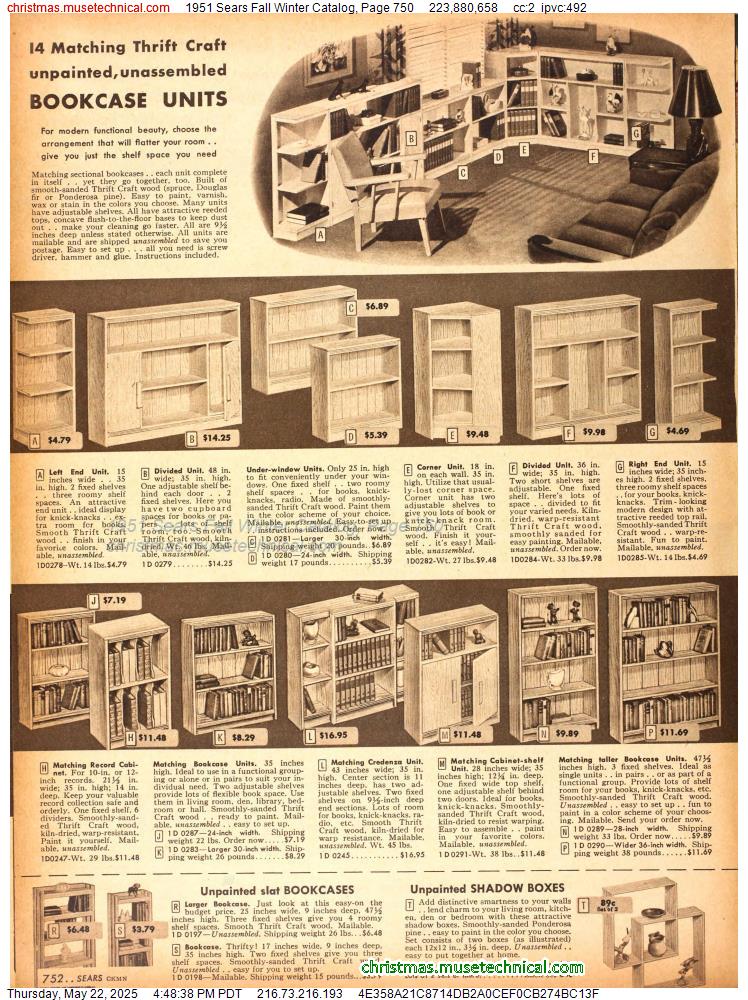 1951 Sears Fall Winter Catalog, Page 750