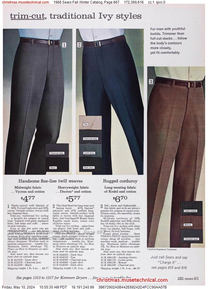 1966 Sears Fall Winter Catalog, Page 667