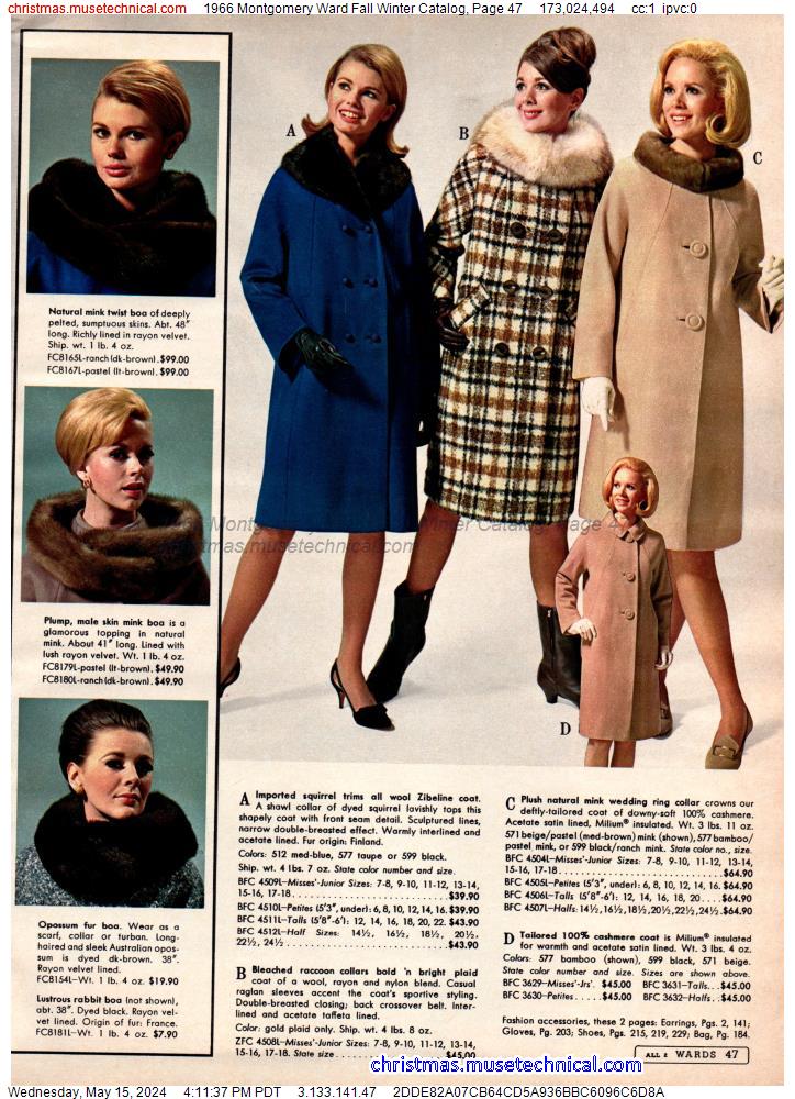 1966 Montgomery Ward Fall Winter Catalog, Page 47