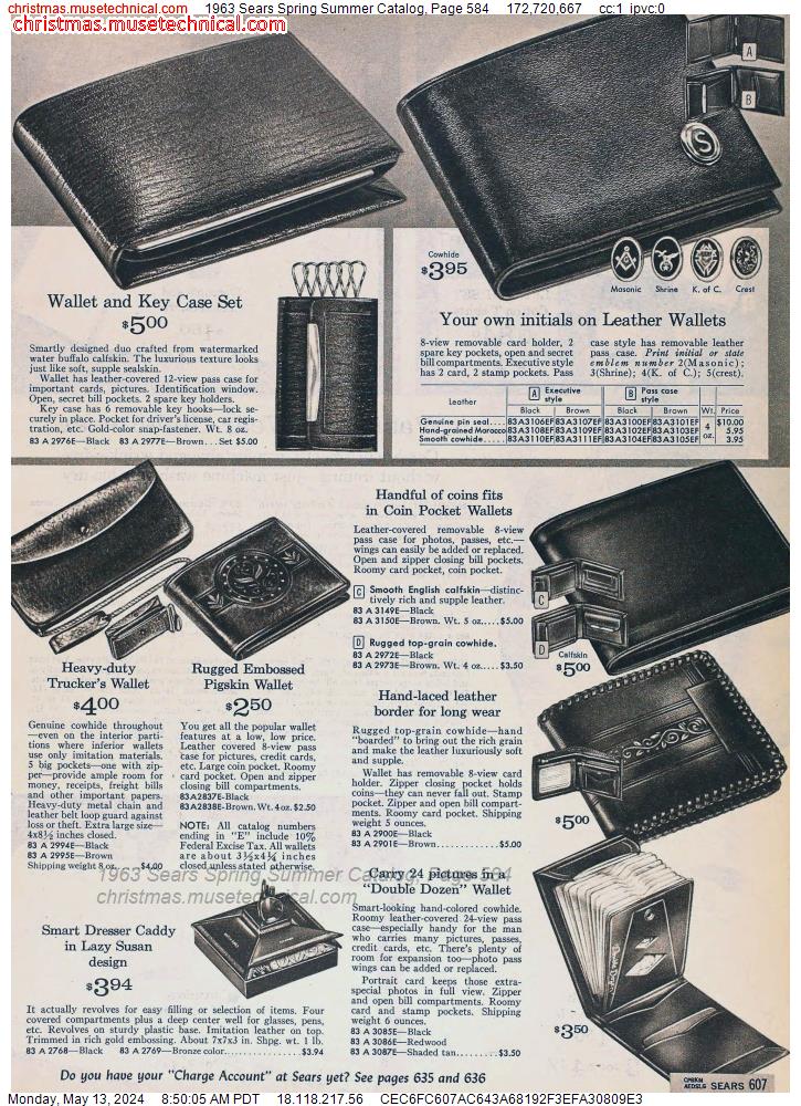 1963 Sears Spring Summer Catalog, Page 584
