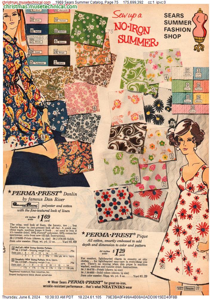 1969 Sears Summer Catalog, Page 75