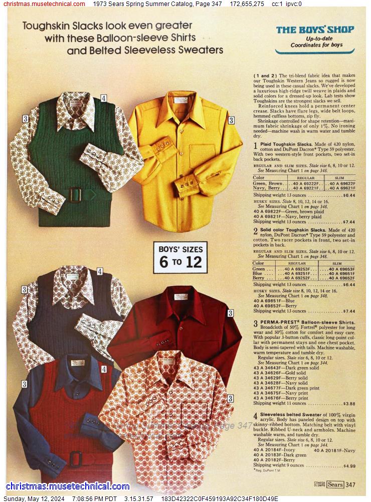 1973 Sears Spring Summer Catalog, Page 347