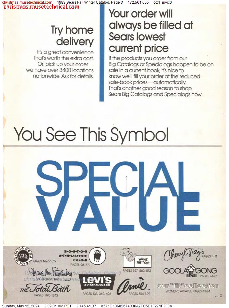 1983 Sears Fall Winter Catalog, Page 3