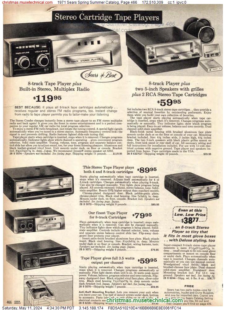 1971 Sears Spring Summer Catalog, Page 466