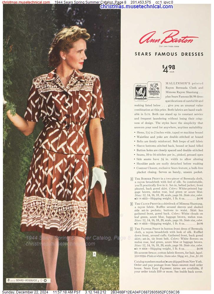 1944 Sears Spring Summer Catalog, Page 8