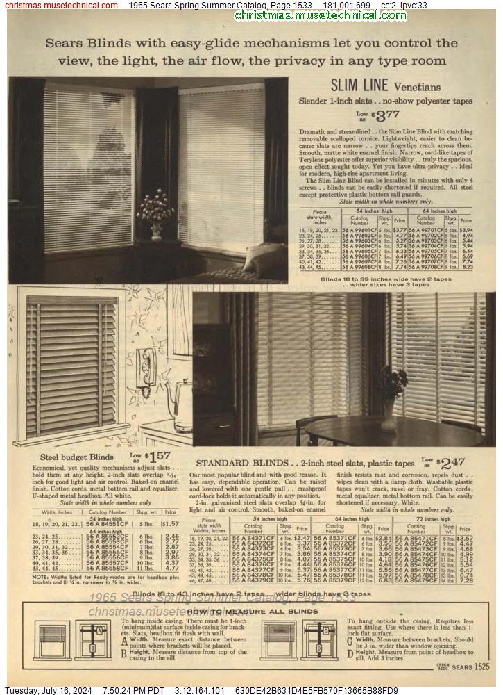 1965 Sears Spring Summer Catalog, Page 1533