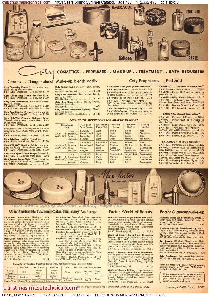 1951 Sears Spring Summer Catalog, Page 788