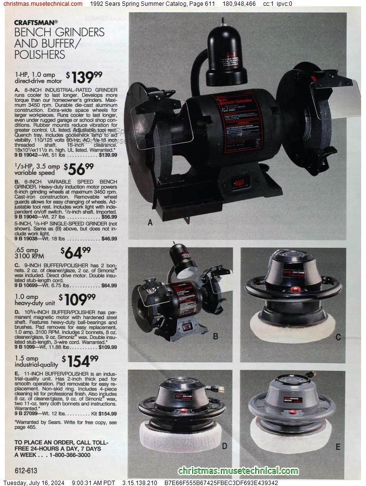 1992 Sears Spring Summer Catalog, Page 611