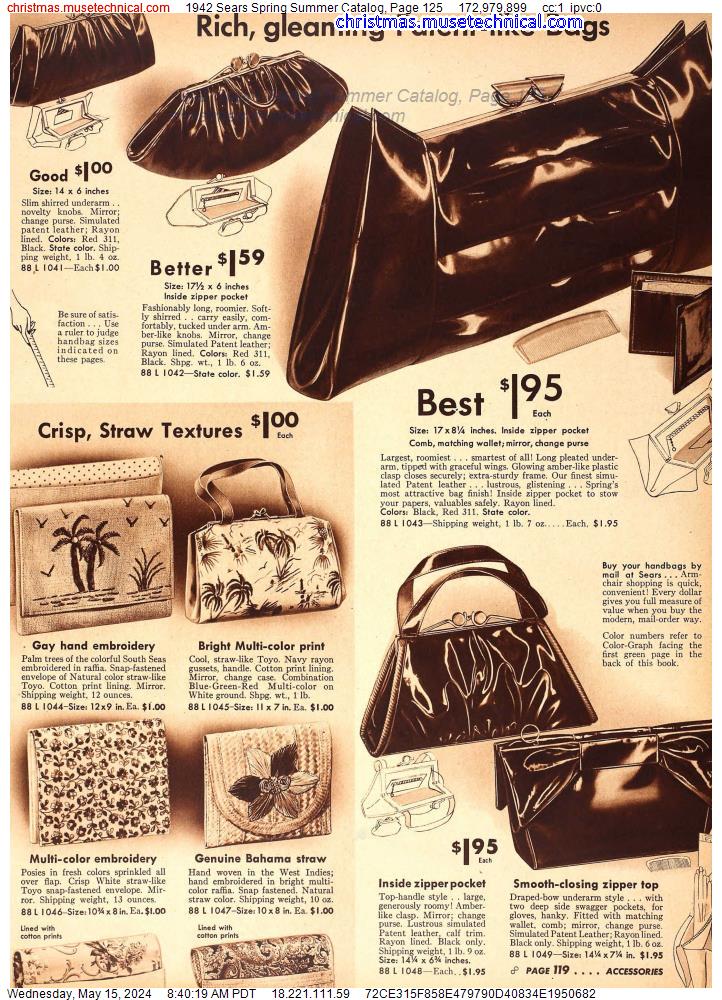 1942 Sears Spring Summer Catalog, Page 125
