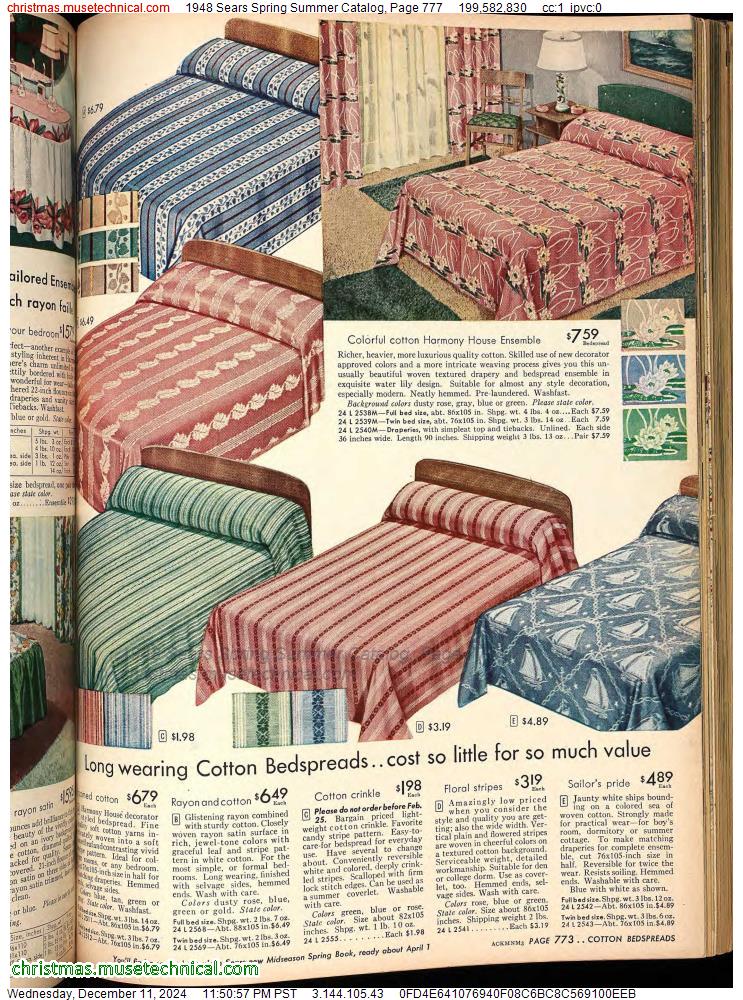 1948 Sears Spring Summer Catalog, Page 777