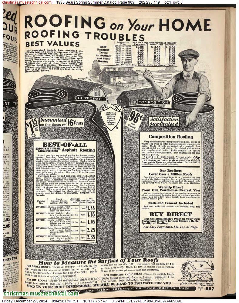 1930 Sears Spring Summer Catalog, Page 903