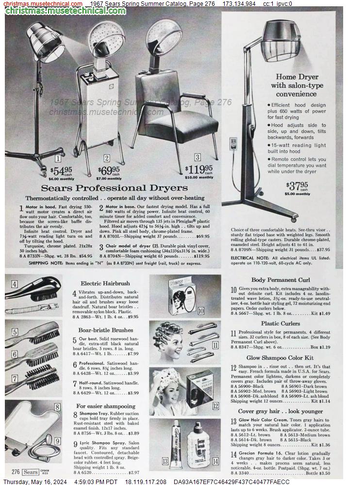 1967 Sears Spring Summer Catalog, Page 276