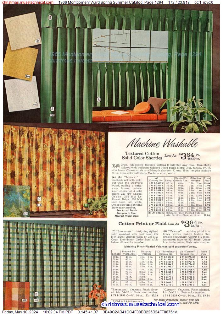 1966 Montgomery Ward Spring Summer Catalog, Page 1294