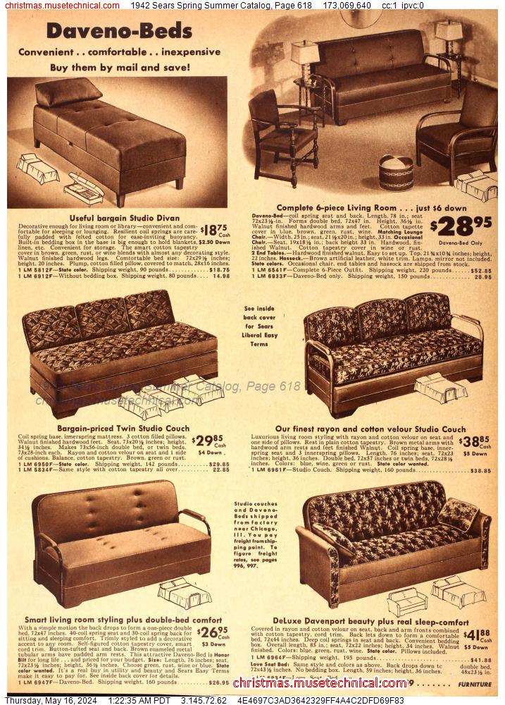 1942 Sears Spring Summer Catalog, Page 618