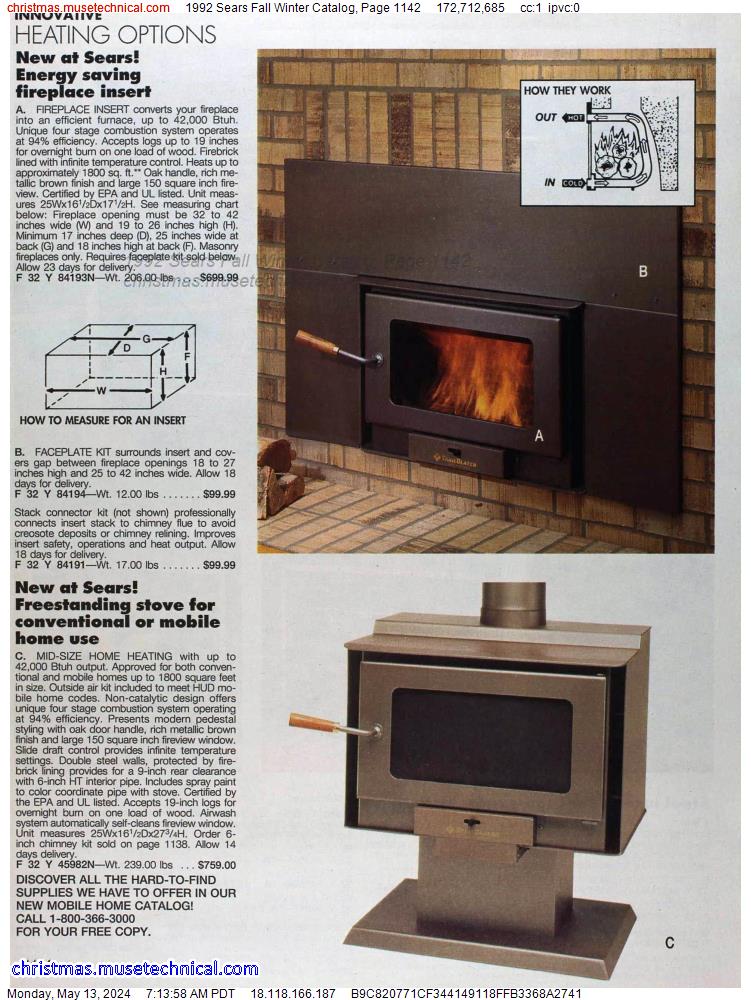 1992 Sears Fall Winter Catalog, Page 1142