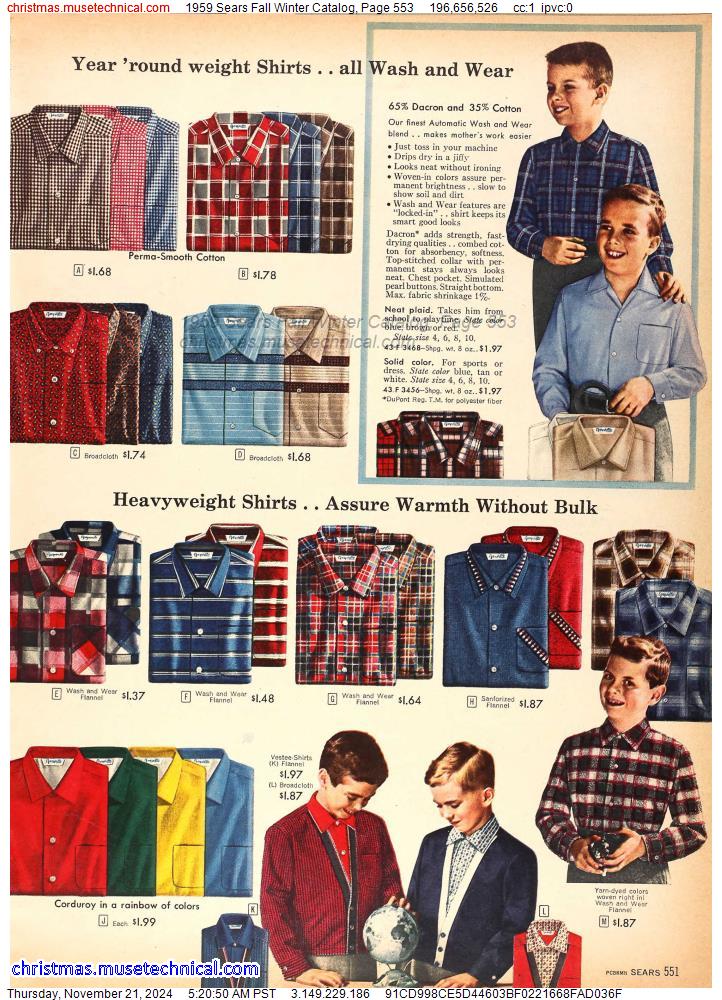 1959 Sears Fall Winter Catalog, Page 553