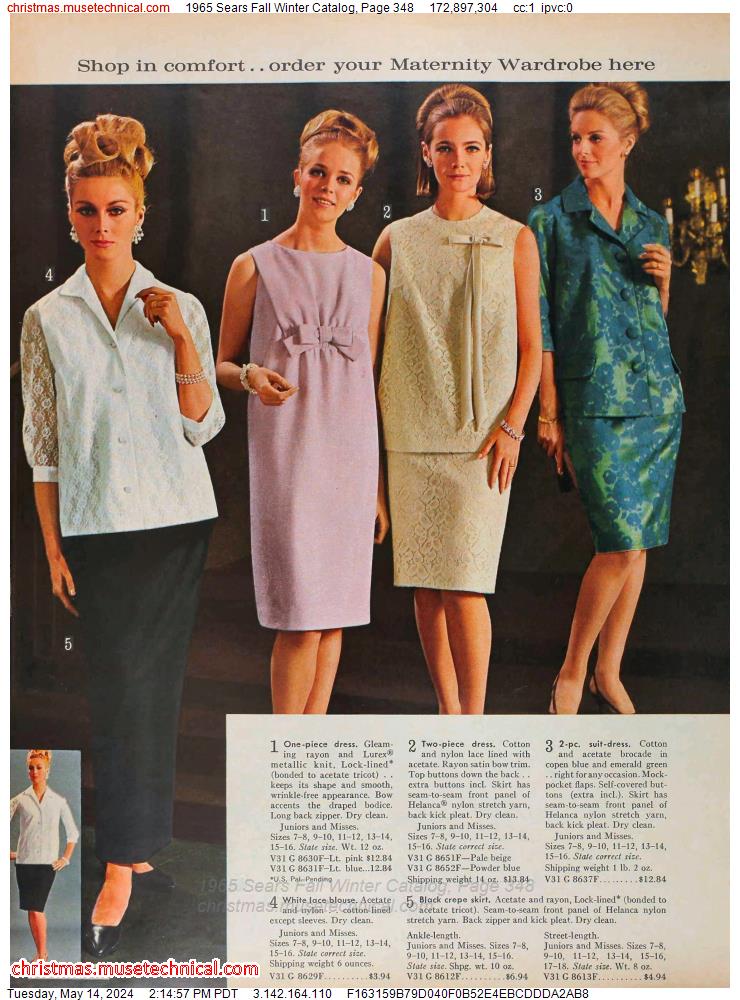 1965 Sears Fall Winter Catalog, Page 348