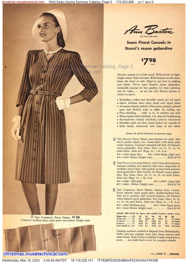 1945 Sears Spring Summer Catalog, Page 5