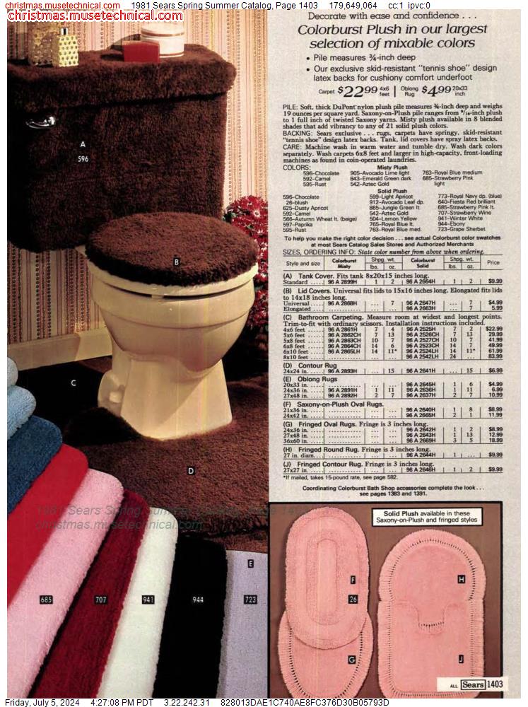 1981 Sears Spring Summer Catalog, Page 1403