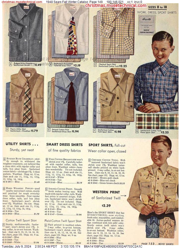 1948 Sears Fall Winter Catalog, Page 149