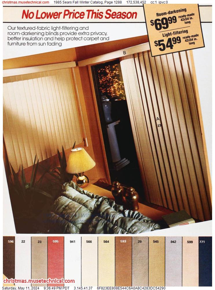 1985 Sears Fall Winter Catalog, Page 1288