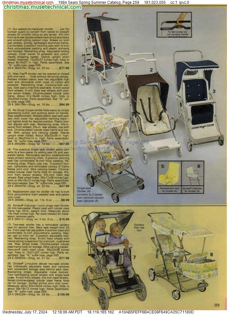 1984 Sears Spring Summer Catalog, Page 259