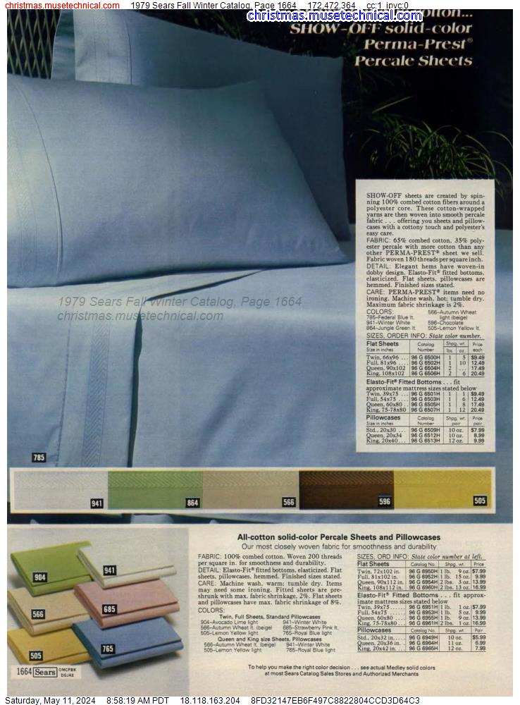 1979 Sears Fall Winter Catalog, Page 1664