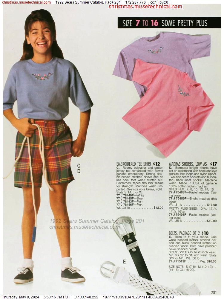 1992 Sears Summer Catalog, Page 201 - Catalogs & Wishbooks