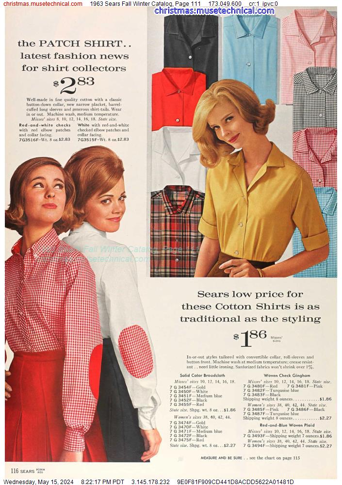 1963 Sears Fall Winter Catalog, Page 111
