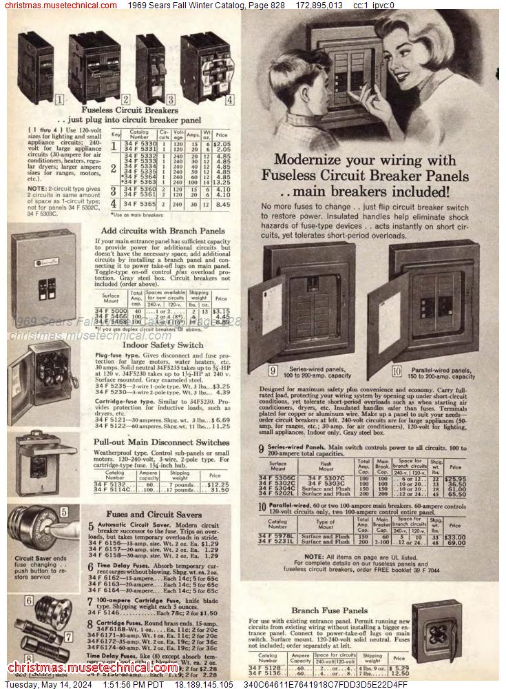 1969 Sears Fall Winter Catalog, Page 828