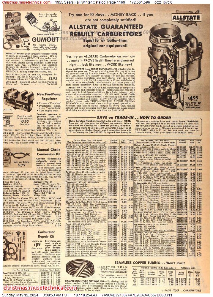 1955 Sears Fall Winter Catalog, Page 1169
