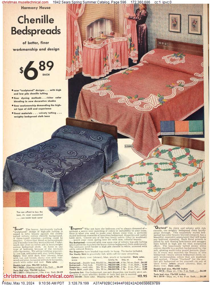 1942 Sears Spring Summer Catalog, Page 596
