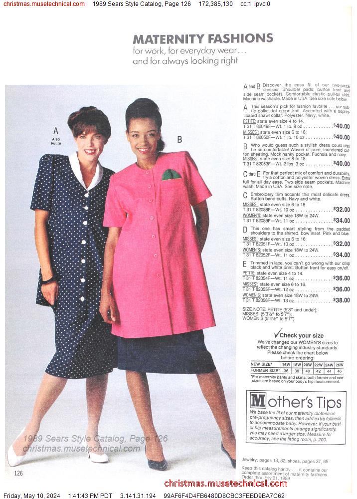 1989 Sears Style Catalog, Page 126