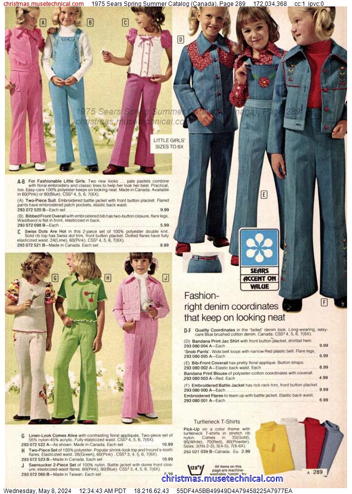 1975 Sears Spring Summer Catalog (Canada), Page 289