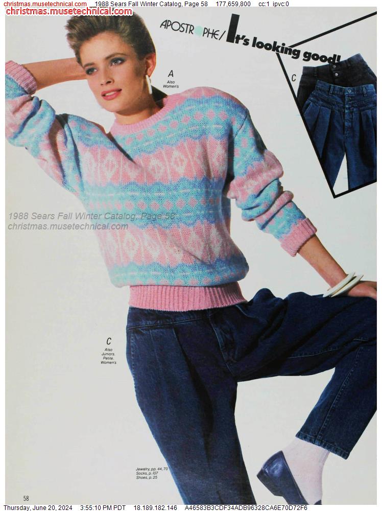 1988 Sears Fall Winter Catalog, Page 58