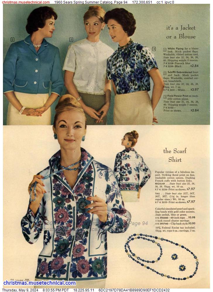 1960 Sears Spring Summer Catalog, Page 94