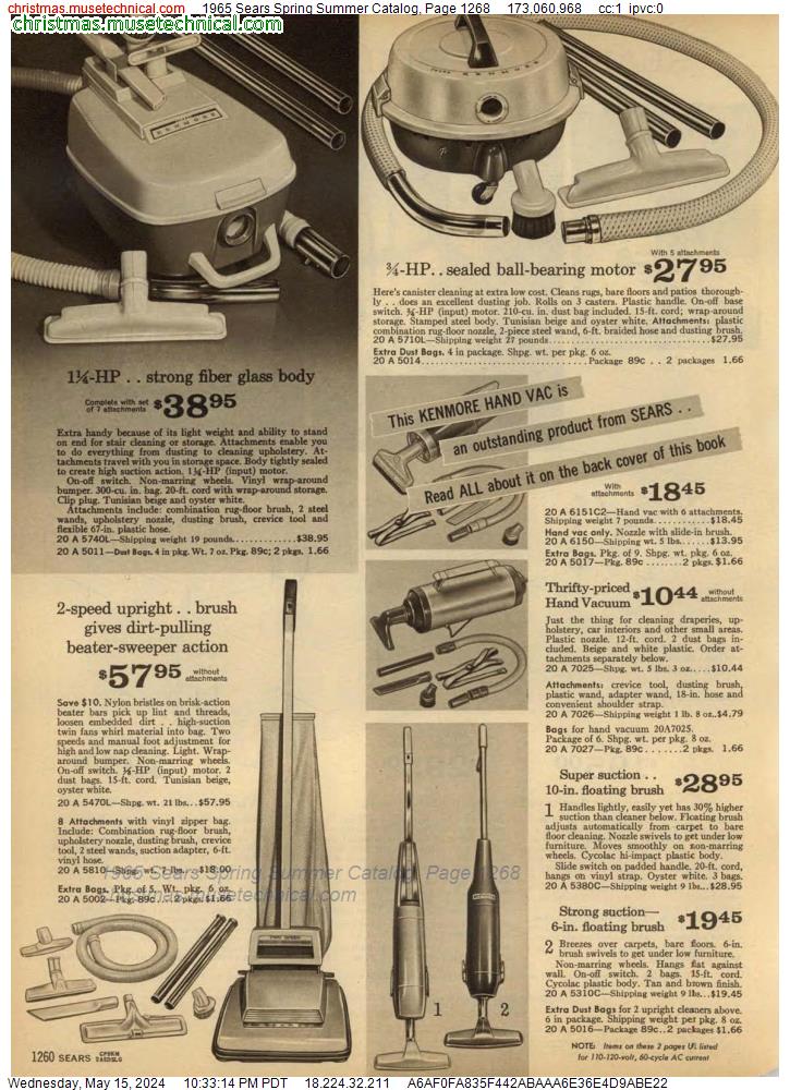 1965 Sears Spring Summer Catalog, Page 1268