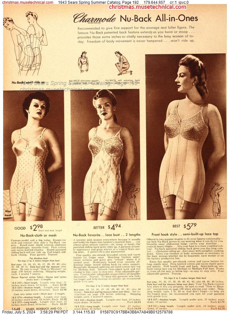 1943 Sears Spring Summer Catalog, Page 192
