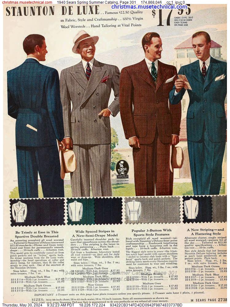 1940 Sears Spring Summer Catalog, Page 301