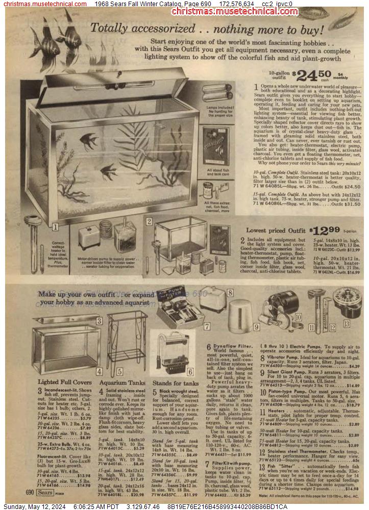 1968 Sears Fall Winter Catalog, Page 690