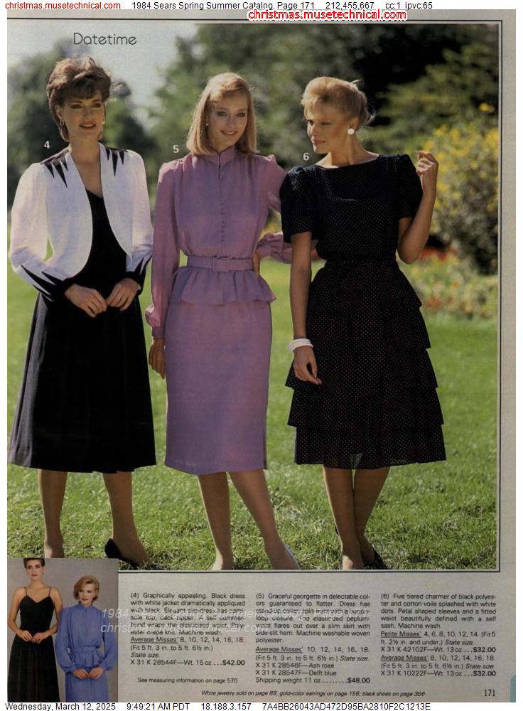 1984 Sears Spring Summer Catalog, Page 171