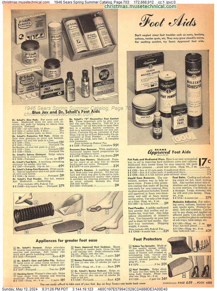 1946 Sears Spring Summer Catalog, Page 703