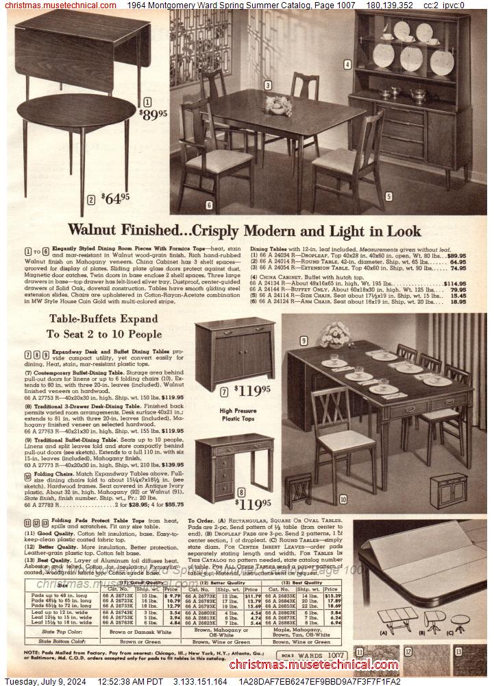 1964 Montgomery Ward Spring Summer Catalog, Page 1007
