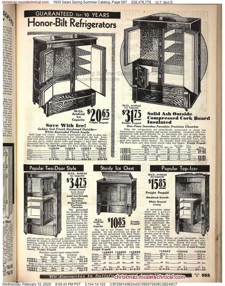 1930 Sears Spring Summer Catalog, Page 597