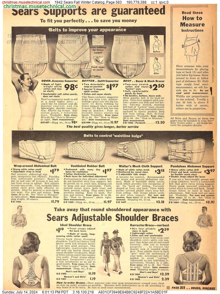 1942 Sears Fall Winter Catalog, Page 583