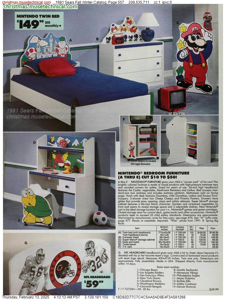 1991 Sears Fall Winter Catalog, Page 557