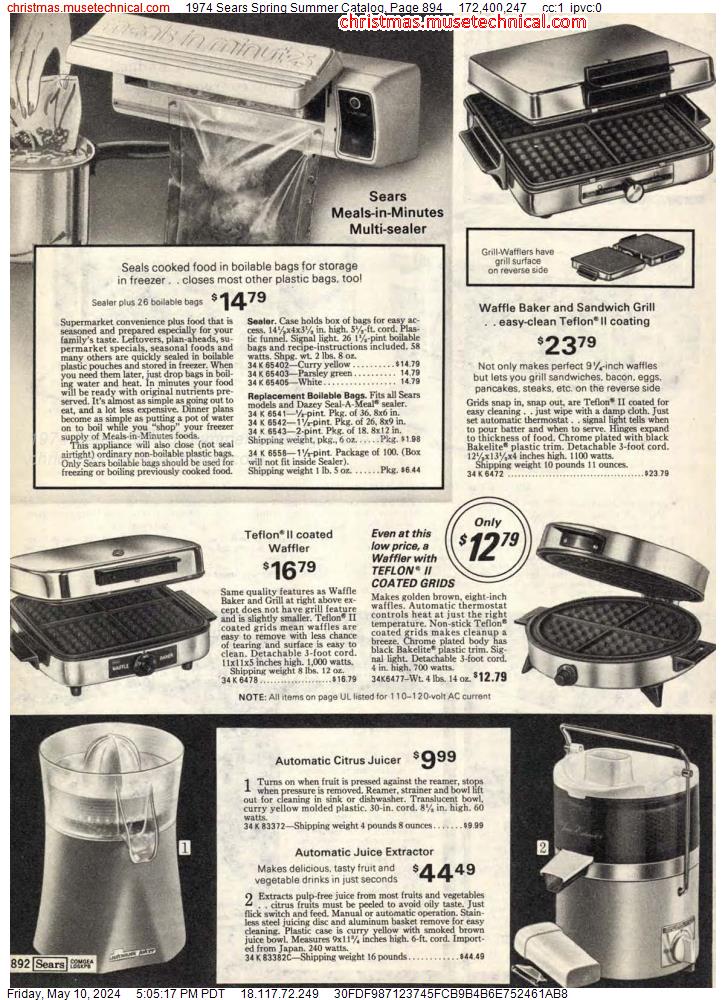 1974 Sears Spring Summer Catalog, Page 894