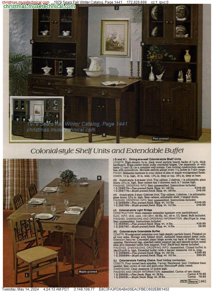 1979 Sears Fall Winter Catalog, Page 1441